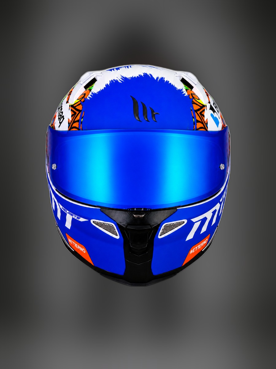 Casco de Diego Alonso, vista frontal